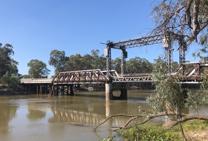 Lift Bridge Across Murray Bridge Along River Walk