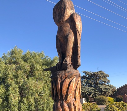 Red Gum Owl Sculpture