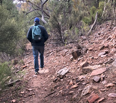 Leo Walking up Warren Gorge