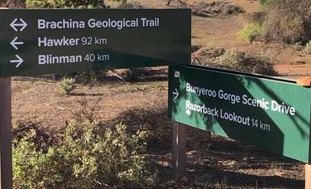 Sign post Flinders Ranges