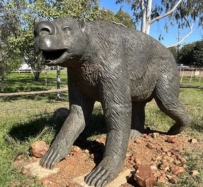 life-sized Diprotodon.
